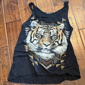 Closet Black Tiger Graphic Women's Tank Top